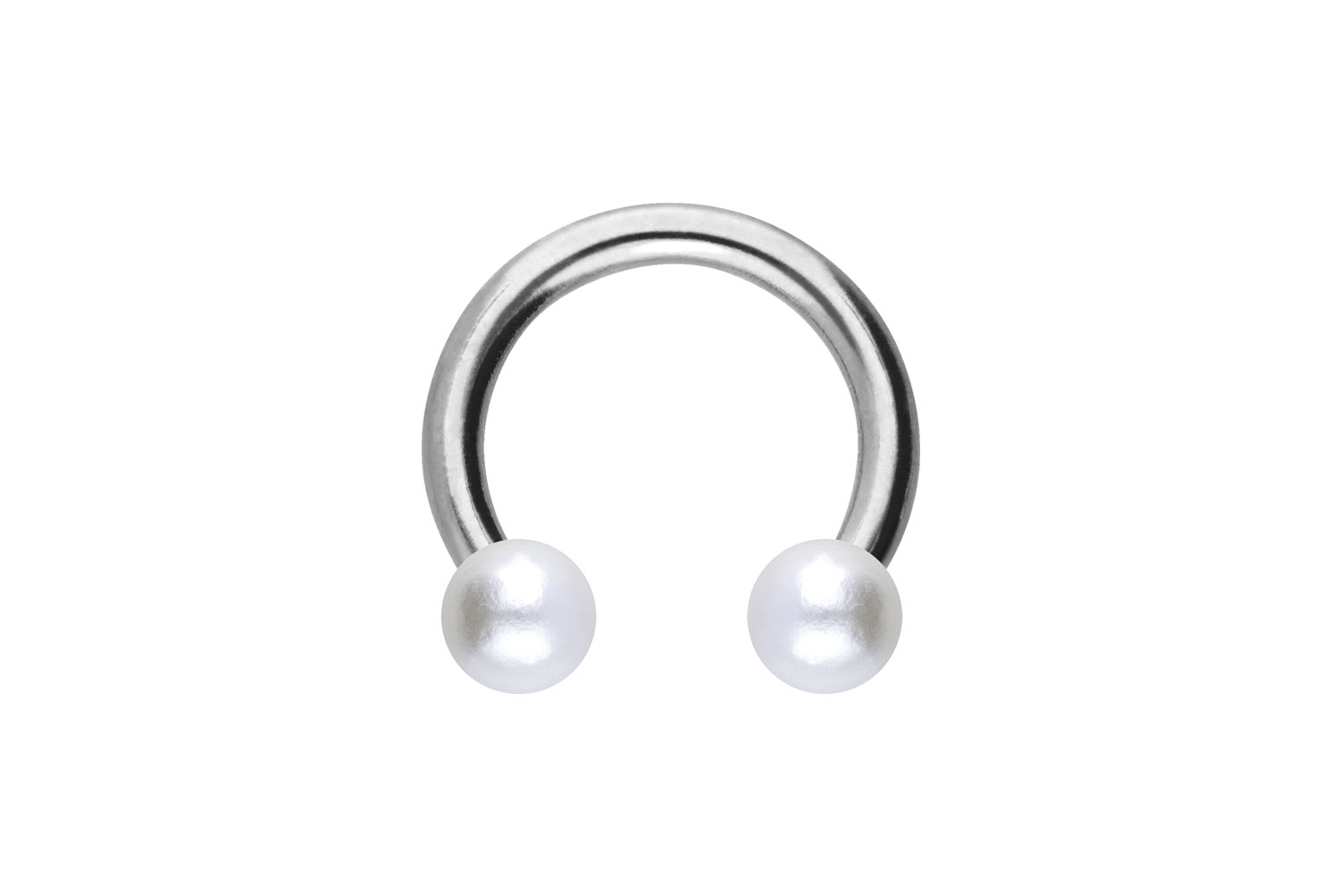 Titan Hufeisenring Piercing SYNTHETISCHE PERLEN